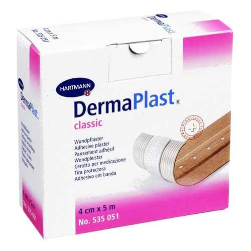 Пластырь гипоаллергенный, текстиль, телесный, 4 см х 5 м DermaPlast Classic в Максавит