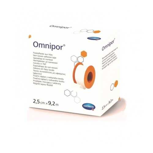 Пластырь Omnipor фиксирующий из нетканого для чувствительной кожи 2,5 см х 9,2 м в Максавит