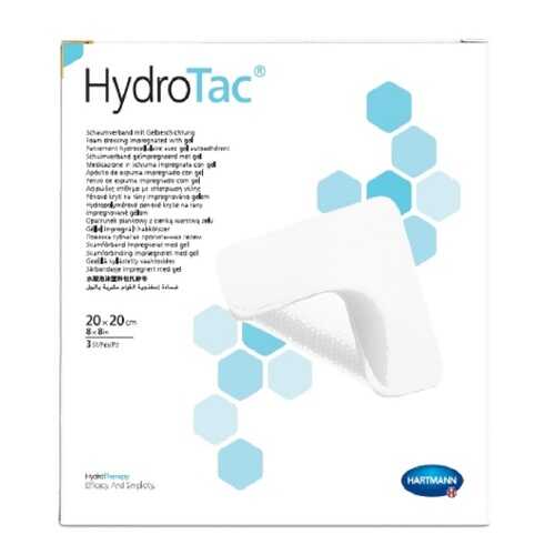 Повязка HydroTac ГидроТак губчатая с гидрогелевым покрытием 20х20 см 3 шт. 685844 в Максавит
