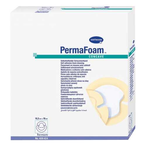 Повязка Permafoam concave на пятки и локти губчатая самоклеящаяся 16,5 х 18 см 3 шт. в Максавит