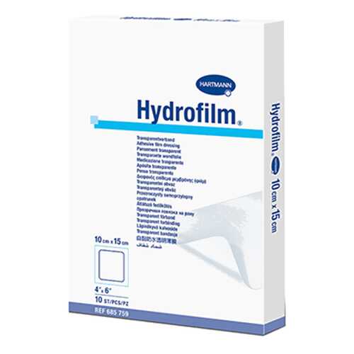 Самофиксирующаяся повязка HARTMANN Hydrofilm прозрачная 10 см х 15 см 10 шт. в Максавит