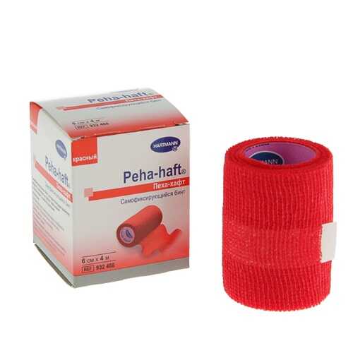 Самофиксирующийся бинт Peha-Haft 4 м х 6 см красный в Максавит