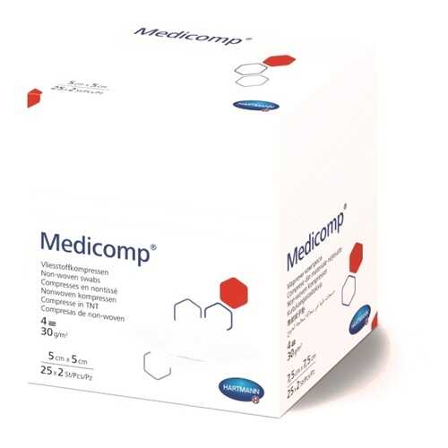 Стерильная нетканая салфетка, 5x5 см, 50 шт. Medicomp в Максавит