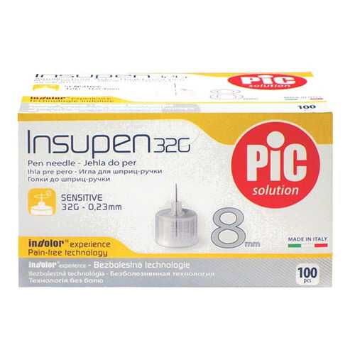 Иглы одноразовые INSUPEN к шприц-ручке 32G (0.23mm x 8mm) 100 шт. в Максавит