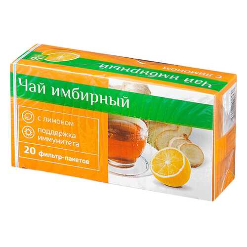 PL Чай Имбирный при простуде с Лимоном фильтр-пакет Юником 20 шт. в Максавит