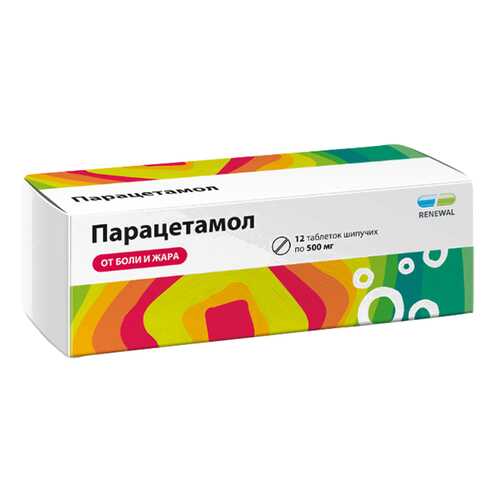 Парацетамол таблетки шип.500 мг №12 Renewal в Максавит