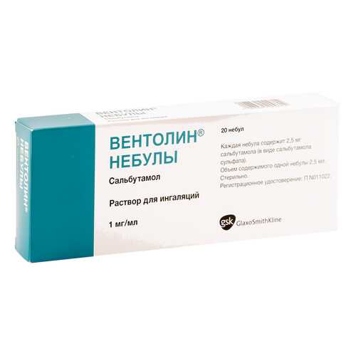 Вентолин Небулы раствор 1 мг/мл 20 шт. в Максавит