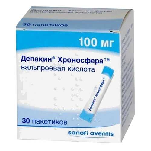 Депакин Хроносфера гранулы 100 мг 30 шт. в Максавит