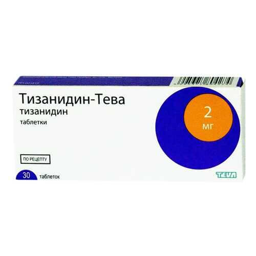 Тизанидин-Тева таблетки 2 мг №30 в Максавит