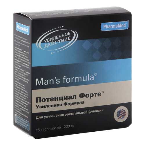 Man's formula PharmaMed потенциал форте усиленная формула таблетки 15 шт. в Максавит