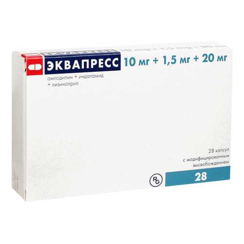 Эквапресс капсулы с модиф.высвоб. 10 мг+1,5 мг+20 мг №28 в Максавит