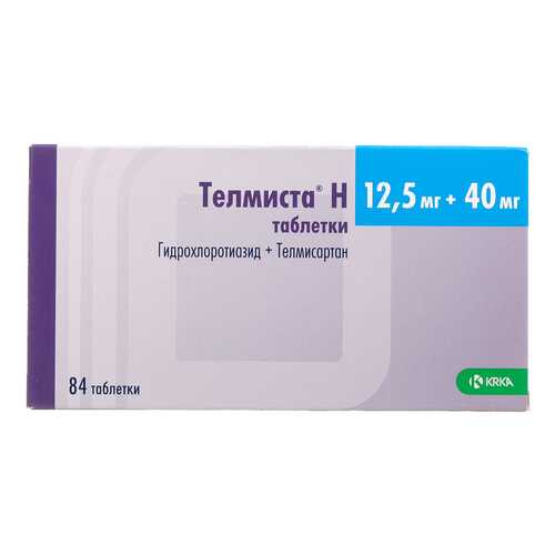 Телмиста Н таблетки 12,5 мг+40 мг №84 в Максавит