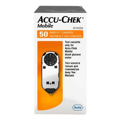 Тест-кассета для глюкометра Accu-Chek mobile на 50 измерений в Максавит