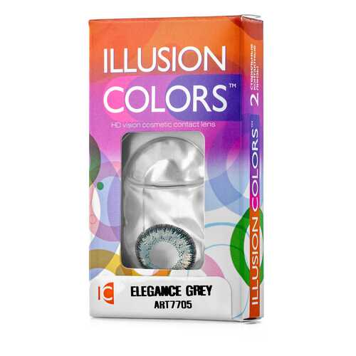 Контактные линзы ILLUSION colors Elegance 2 линзы -1.5D grey серый в Максавит