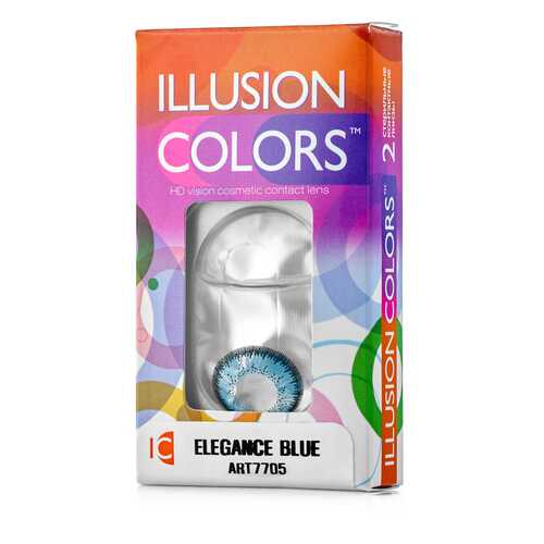 Контактные линзы ILLUSION colors Elegance 2 линзы -3.0D blue синий в Максавит