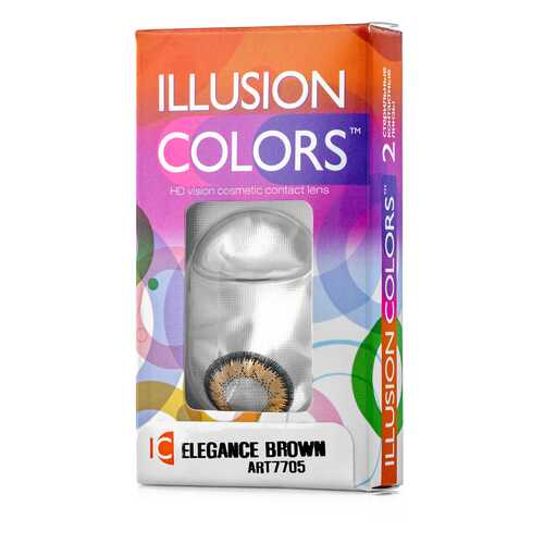 Контактные линзы ILLUSION colors Elegance 2 линзы -3.0D brown карий в Максавит