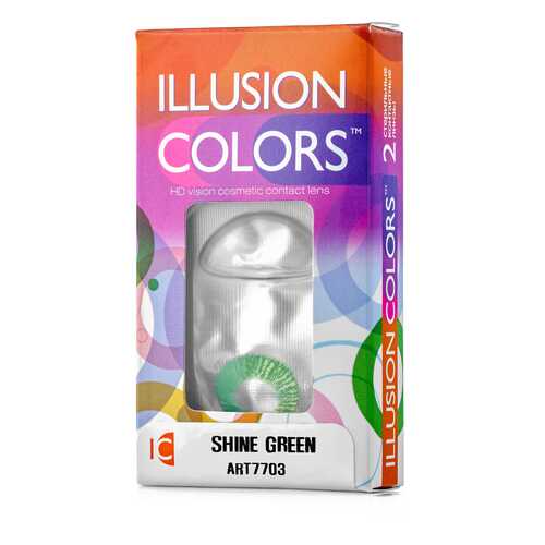 Контактные линзы ILLUSION colors Shine 2 линзы -2.0D green зеленый в Максавит