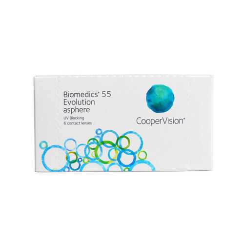 Контактные линзы Biomedics 55 Evolution asphere 6 линз R 8,8 +7,50 в Максавит