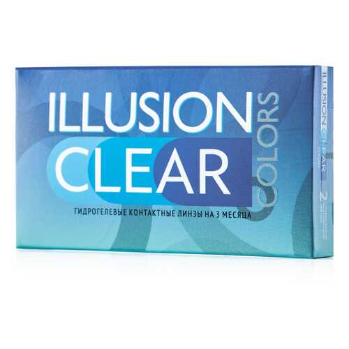Контактные линзы ILLUSION colors Clear 2 линзы -5.25D прозрачные в Максавит