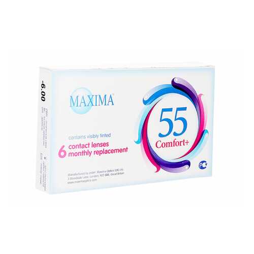 Контактные линзы Maxima 55 Comfort Plus 6 линз R 8,6 -5,25 в Максавит