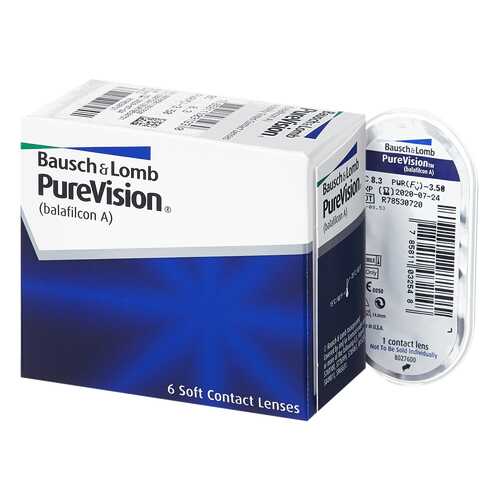 Контактные линзы PureVision 6 линз R 8,3 -5,25 в Максавит