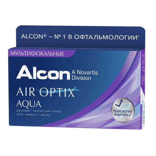 Контактные линзы Air Optix Aqua Multifocal 3 линзы medium -3,50 в Максавит