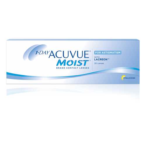Контактные линзы 1-Day Acuvue Moist for Astigmatism 30 линз -8,50/-0,75/60 в Максавит