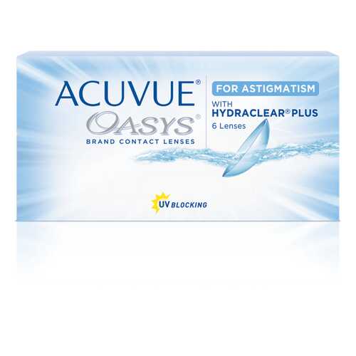 Контактные линзы Acuvue Oasys for Astigmatism with Hydraclear Plus 6 линз +4,75/-1,25/40 в Максавит