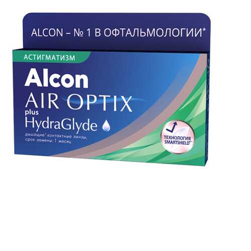 Контактные линзы AirOptix HydraGlyde for Astigmatism 3 шт. PWR -6,50, CYL -1,75, AXIS 110 в Максавит