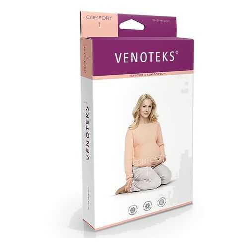 Колготки для беременных VENOTEKS COMFORT с микрофиброй 1 класс 1С402, бежевый, р.XXL в Максавит