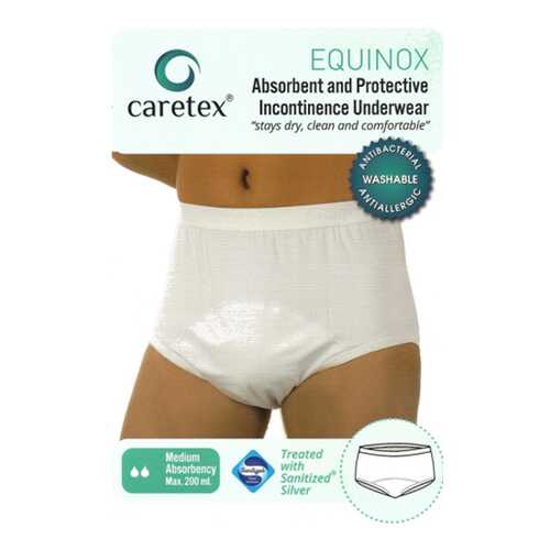 Многоразовые впитывающие трусы Caretex Equinox Gentug Textile XS, белые в Максавит