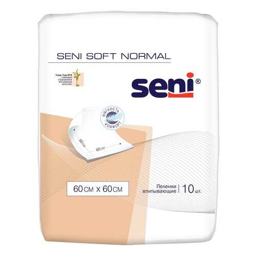 Одноразовые впитывающие пеленки, 60x60 см, 10 шт. Seni Soft Normal в Максавит