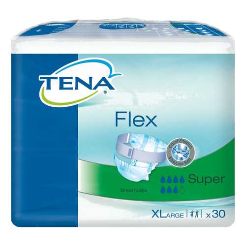 Подгузники для взрослых с поясом, XL, 30 шт. Tena Flex Plus в Максавит