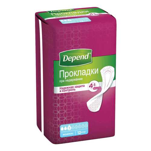 Урологические прокладки для женщин, 12 шт. Depend Normal в Максавит