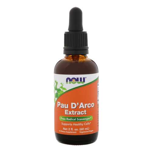 Добавка для иммунитета NOW Pau D'Arco Extract 60 мл натуральный в Максавит