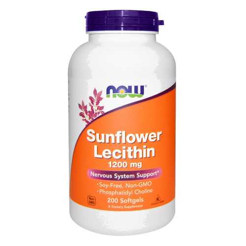 Лецитин NOW Sunflower Lecitin 200 капс. натуральный в Максавит