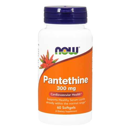 Витамины группы B Now Pantethine (300 мг) 60 гелевых капсул в Максавит