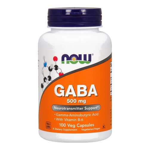 Добавка для нервной системы, бустер тестостерона NOW Gaba 100 капс. в Максавит