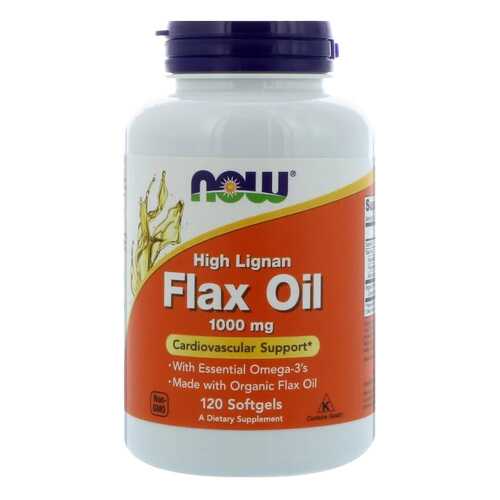 Льняное масло NOW Flax Oil 120 капс. в Максавит