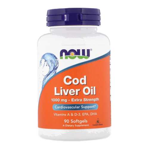 Omega-3 NOW Cod Liver Oil 90 капс. в Максавит